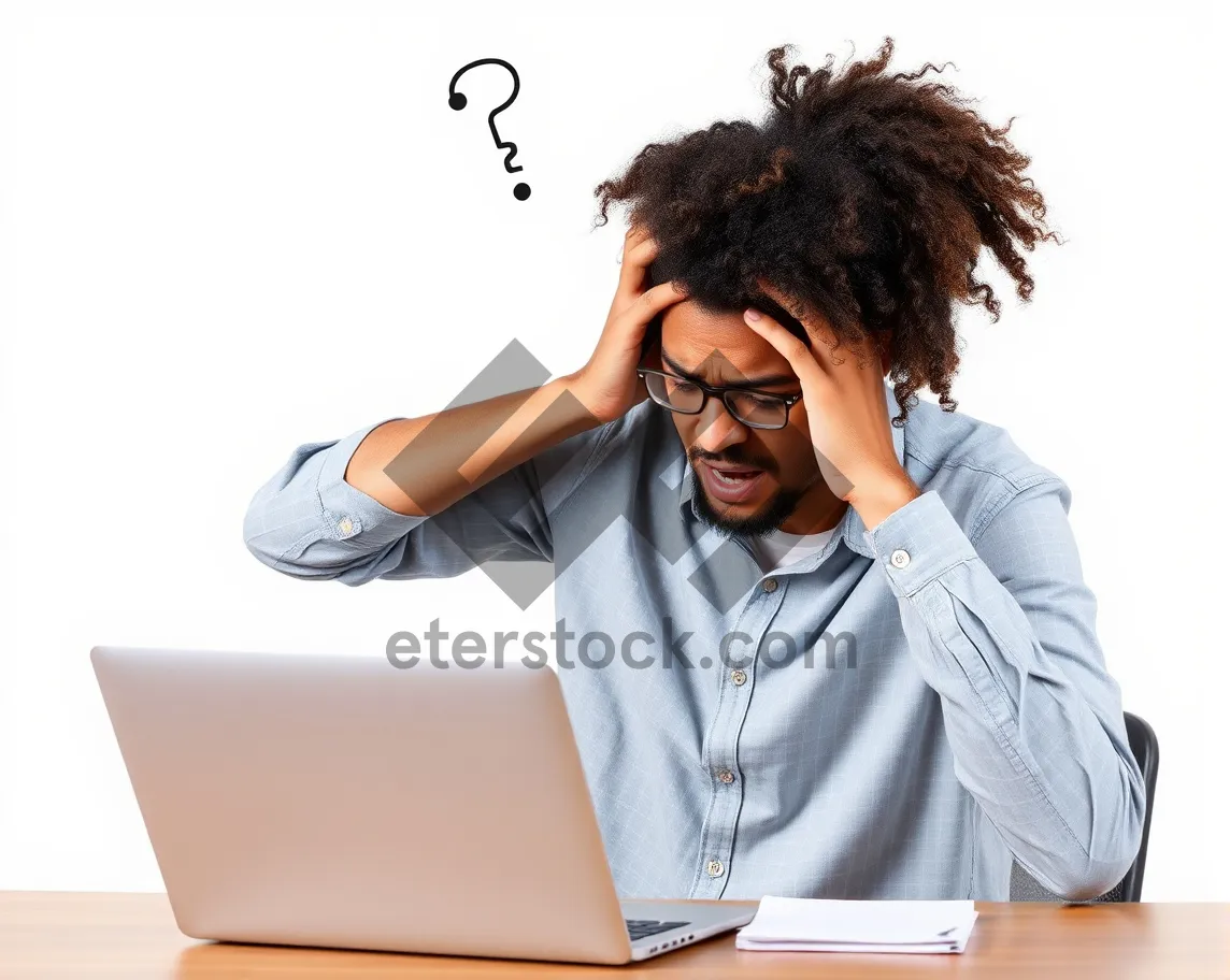 Picture of Confident businesswoman working on laptop in office.