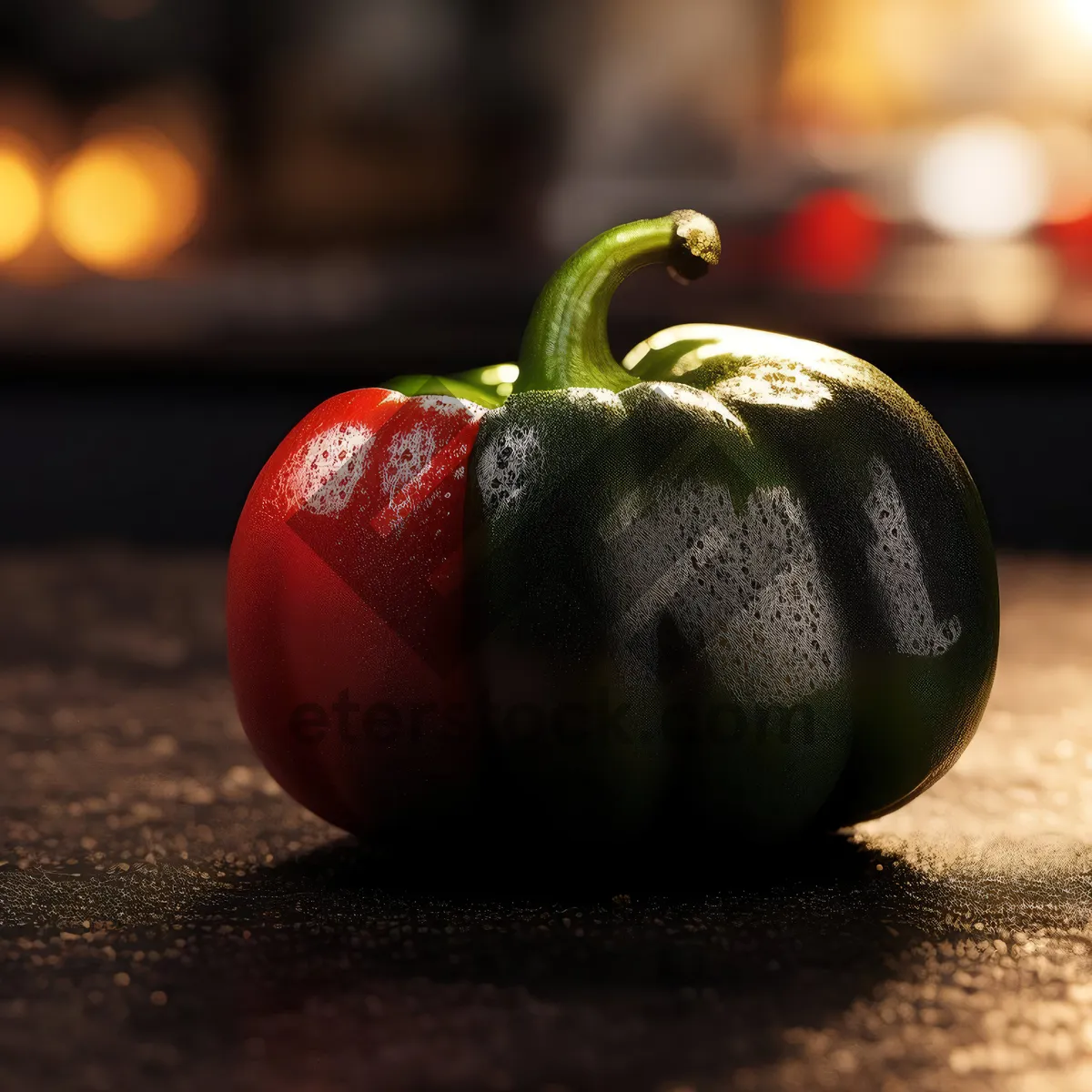 Picture of Colorful Bell Pepper Salad with Fresh Tomatoes and Vegetables