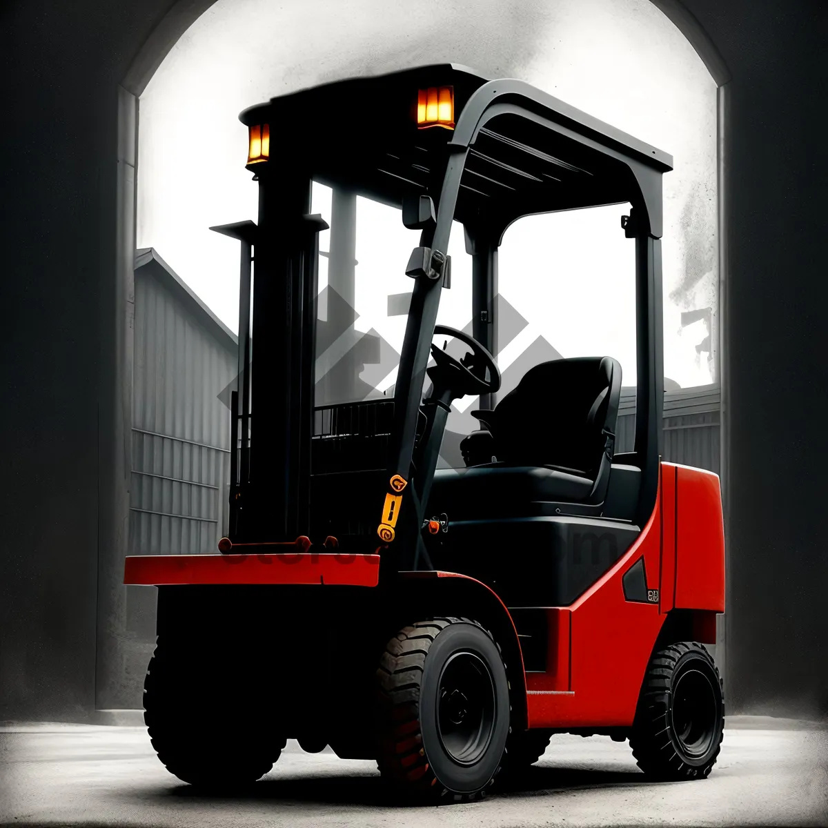 Picture of Industrial Forklift: Heavy Equipment for Transportation and Conveyance