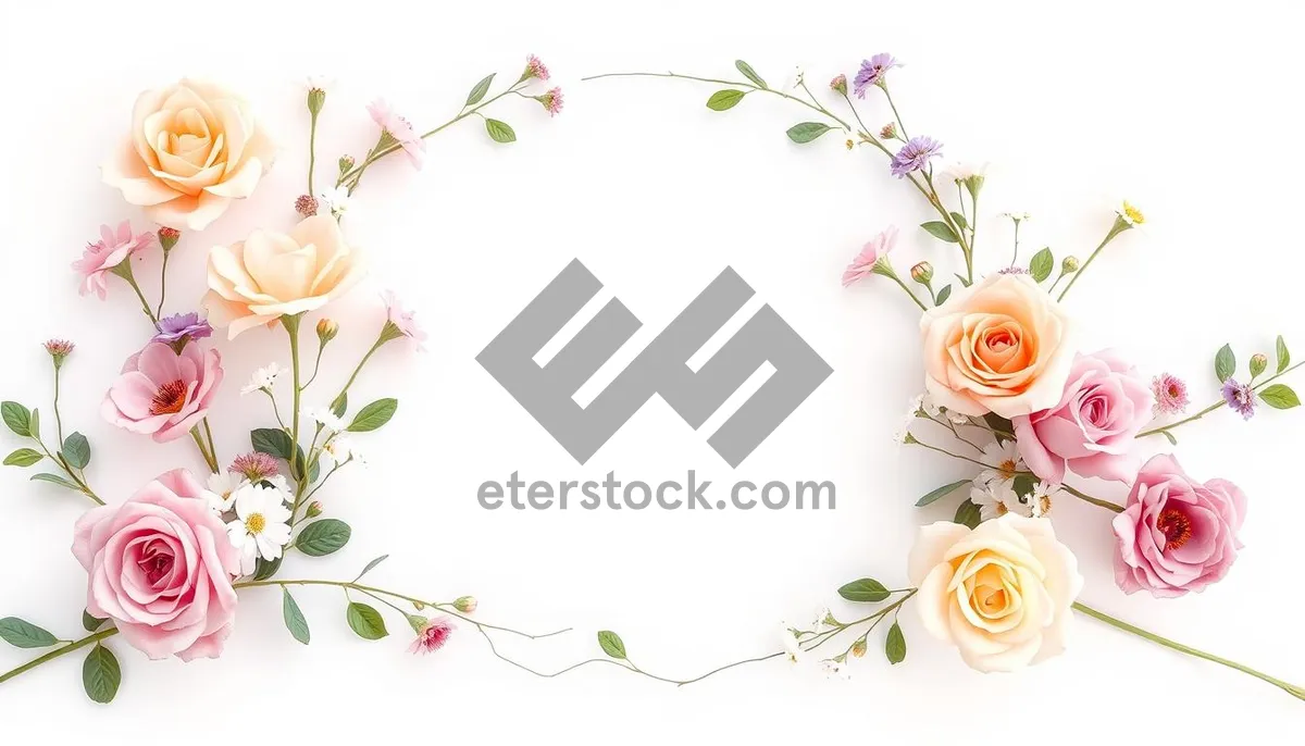 Picture of Artistic Floral Silhouette Design Graphic Wallpaper