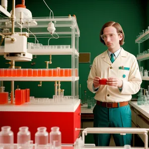 Medical Professional Donning Lab Coat and Stethoscope