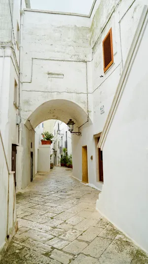 ancient monastery architecture in historic city street