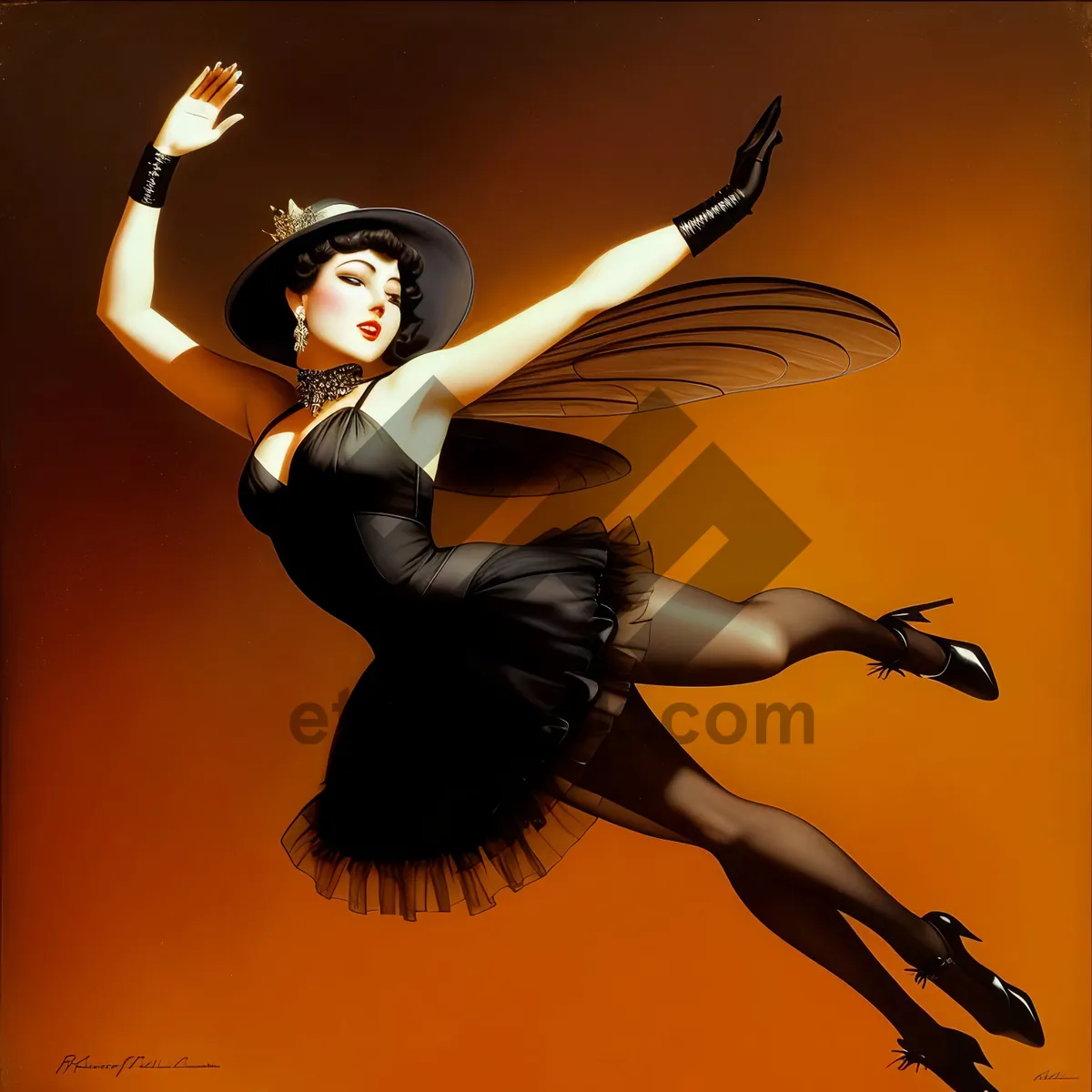 Picture of Elegant ballet dancer showcasing graceful jumps