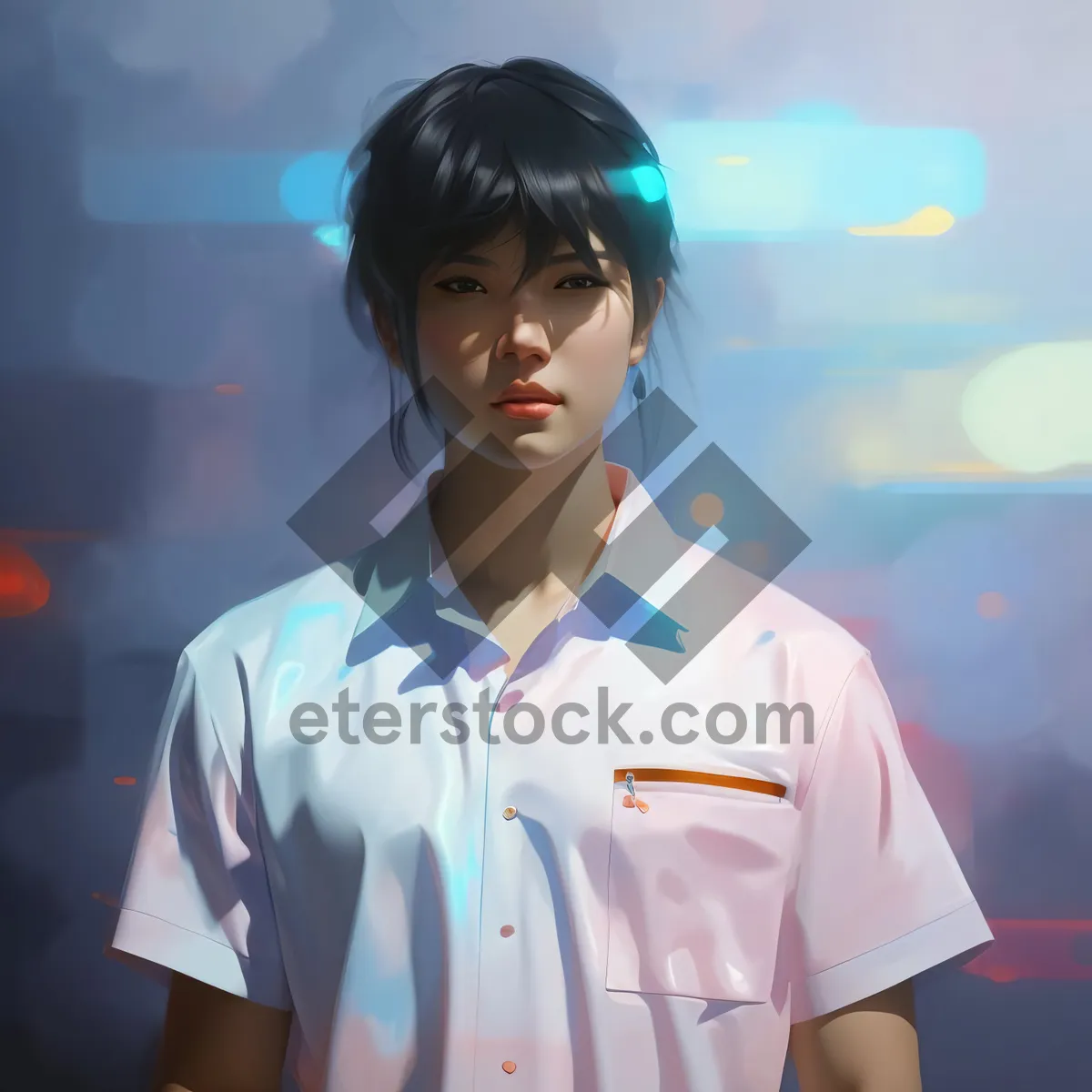 Picture of Smiling medical professionals in hospital with stethoscope