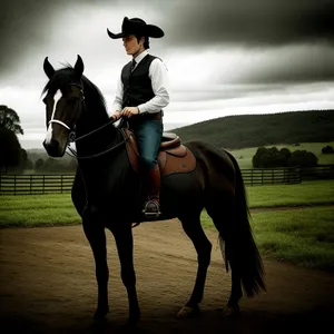 Classic Equestrian Saddle and Horse Riding