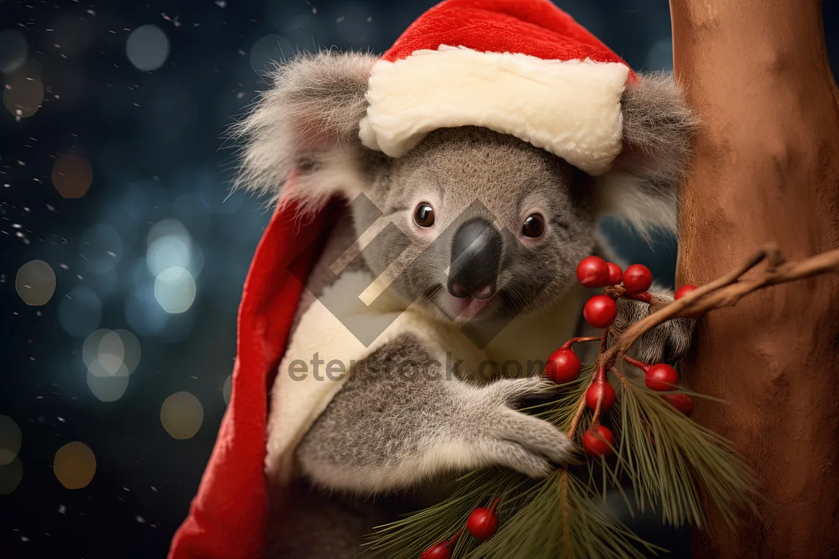 Picture of Adorable Koala Bear Toy Decoration on Tree