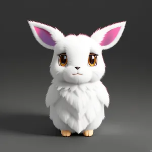 Fluffy Bunny Portrait in Studio