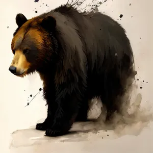 Brown Bear in the Wild: Majestic Mammal with Beautiful Fur