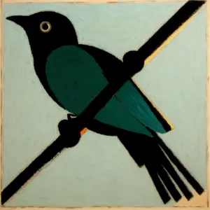 Halberd-Wielding Magpie Soars in Powerful Flock