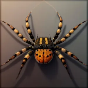 Close-up of Black and Gold Garden Spider