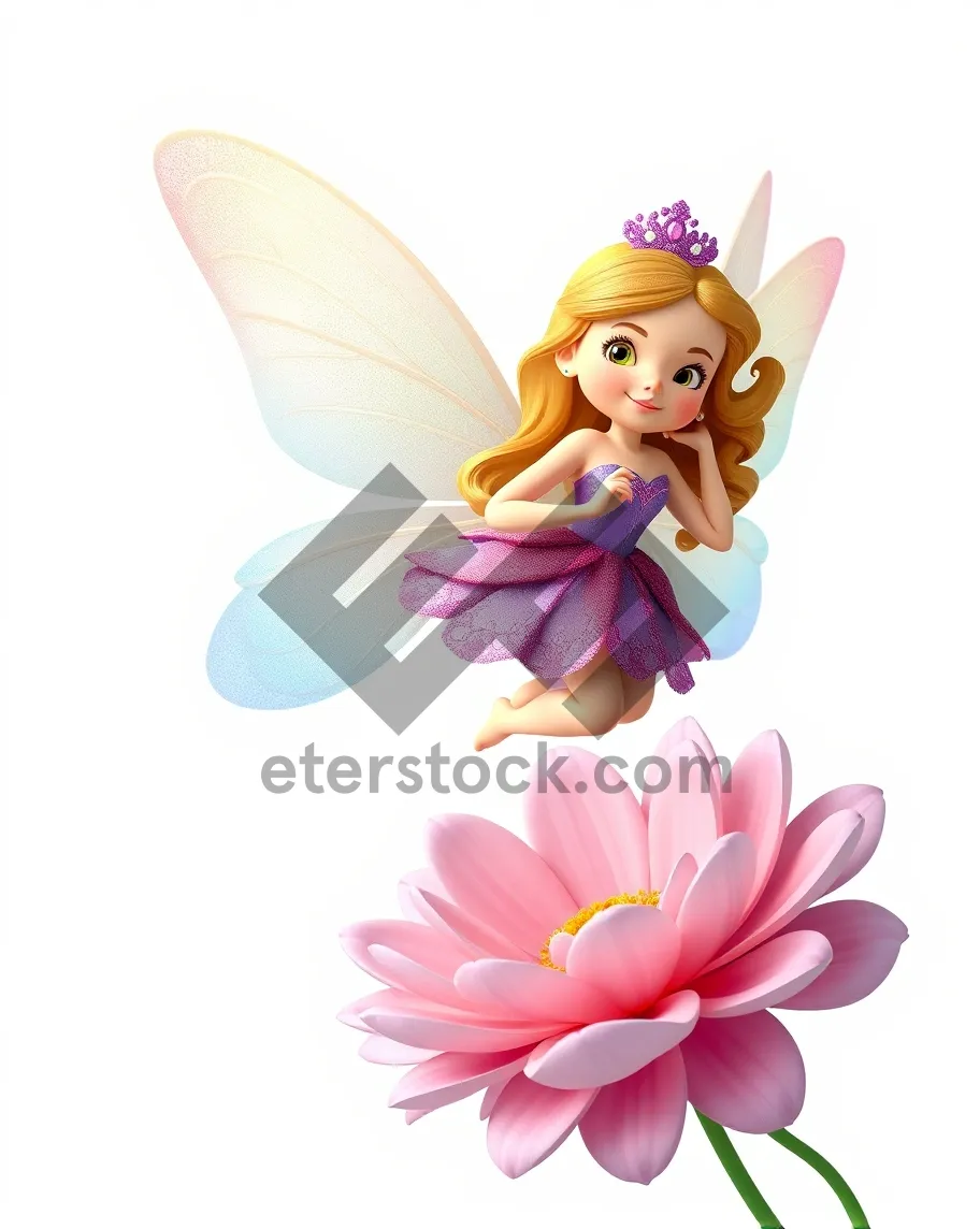 Picture of Pink Lotus Cartoon Art
