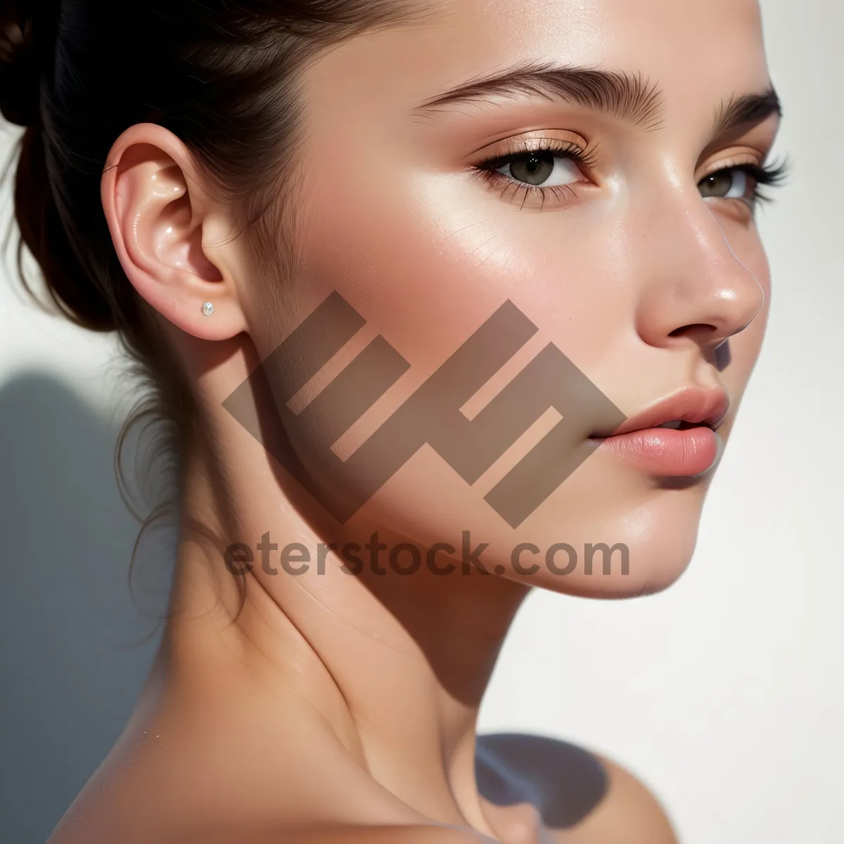 Picture of Beautiful Brunette with Alluring Eyes and Flawless Skin