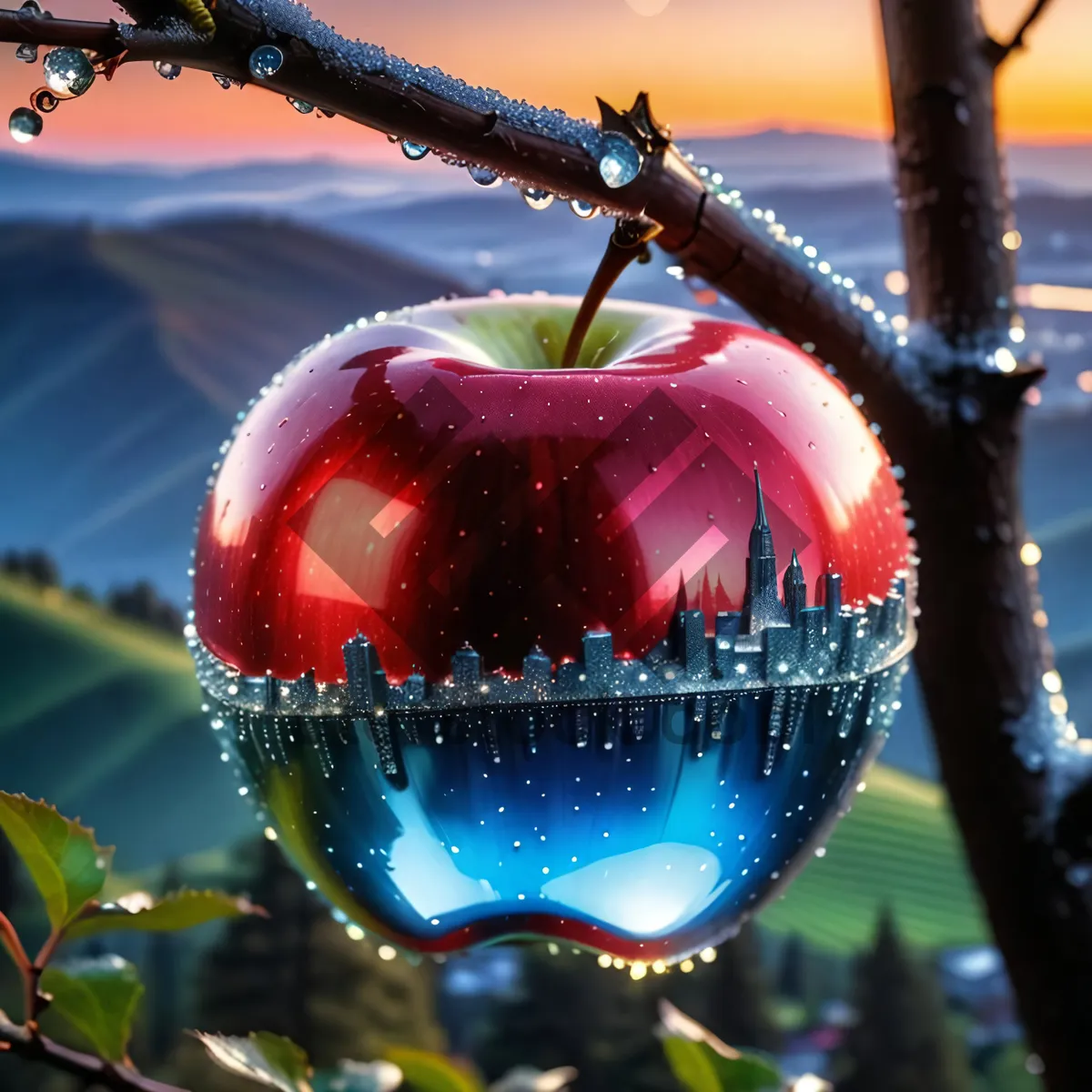 Picture of Fresh juicy apple - healthy and delicious fruit option