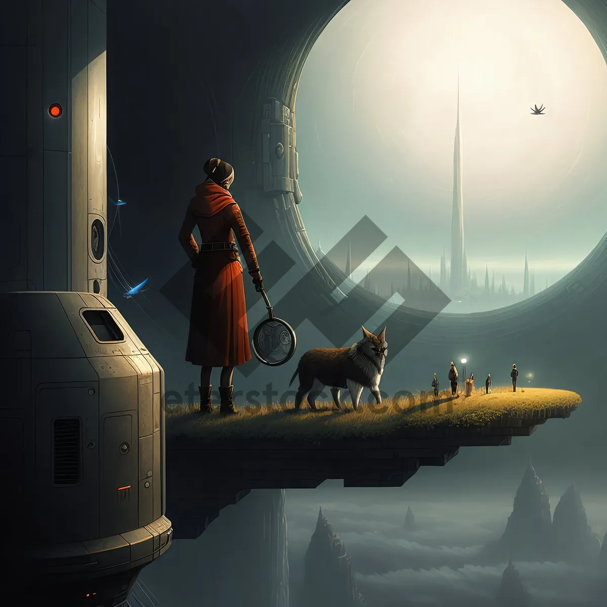 Picture of Patriotic crowd cheering in vibrant stadium lights.