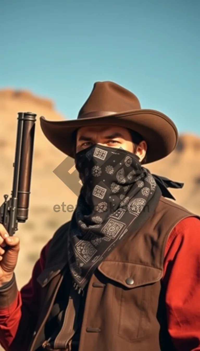 Picture of Strong Black Man Poses Confidently