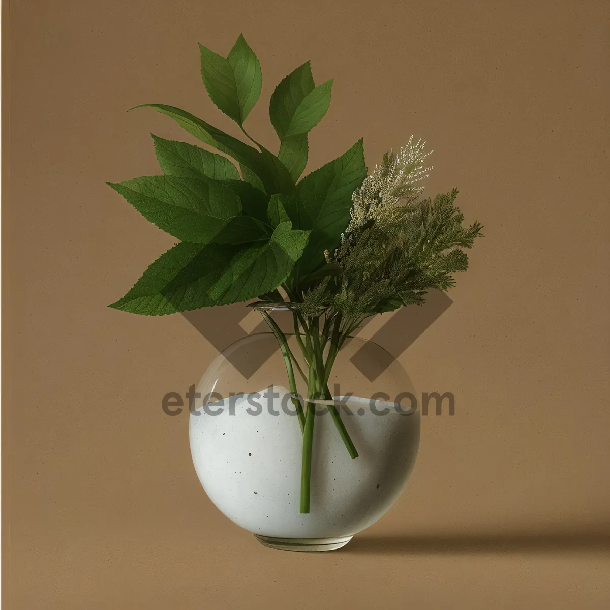 Picture of Spring Garden Vase with Leafy Plant