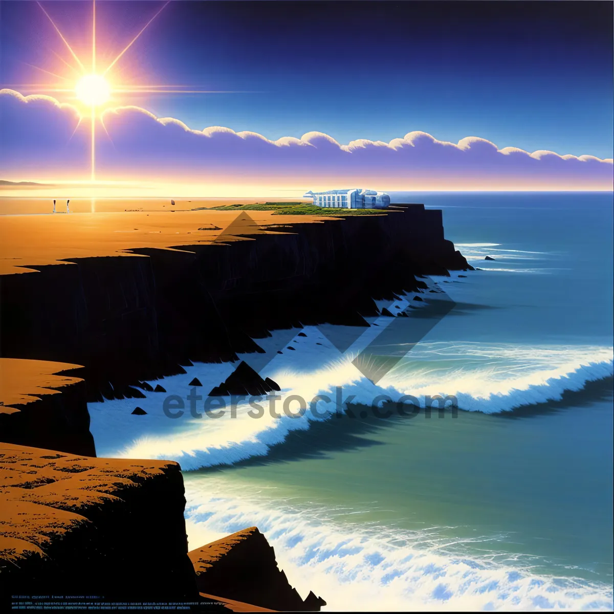 Picture of Serene Sunset over Tropical Beach