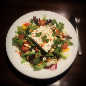 Delicious and Healthy Vegetarian Chickpea Salad with Sauce