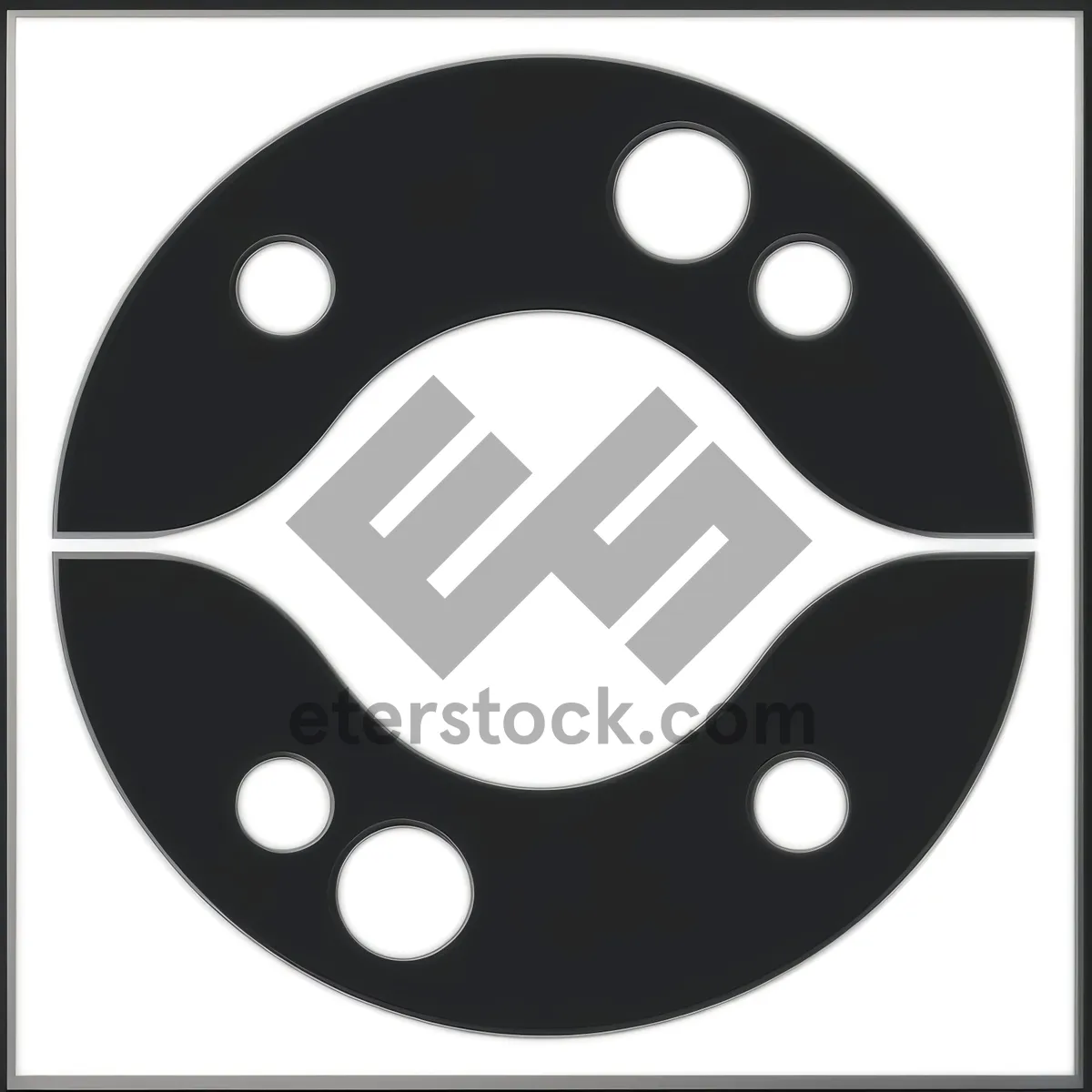 Picture of Polka Dot Circle Decoration - Black Graphic Art Symbol