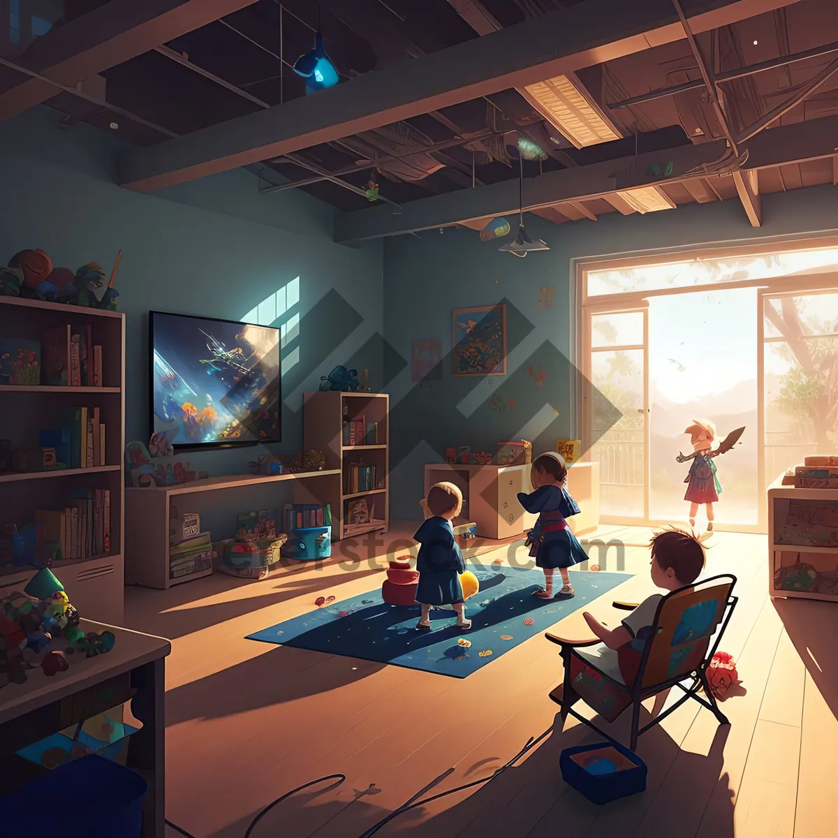 Picture of Modern Office Interior with Empty Conference Room