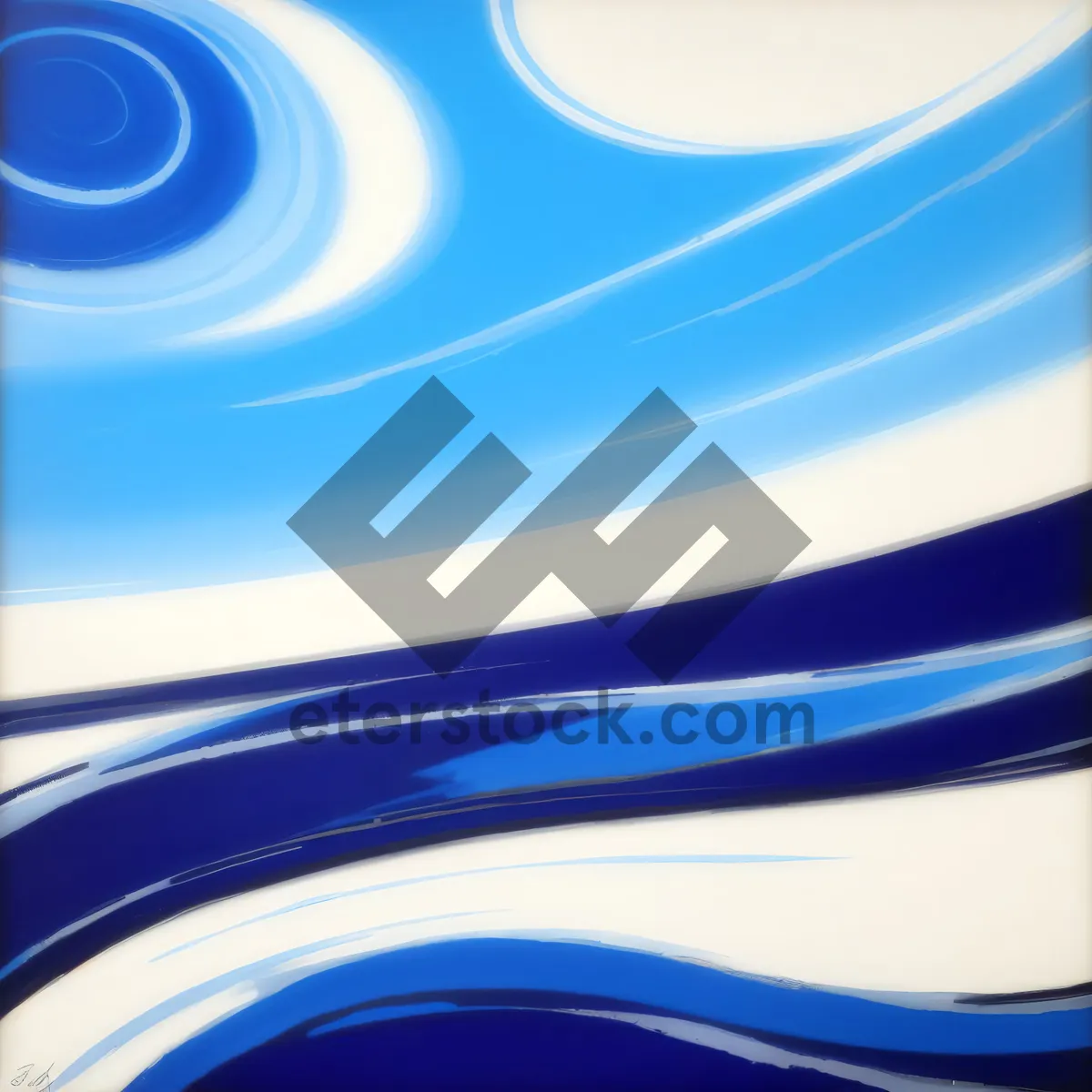 Picture of Colorful Flowing Fractal Wave Design