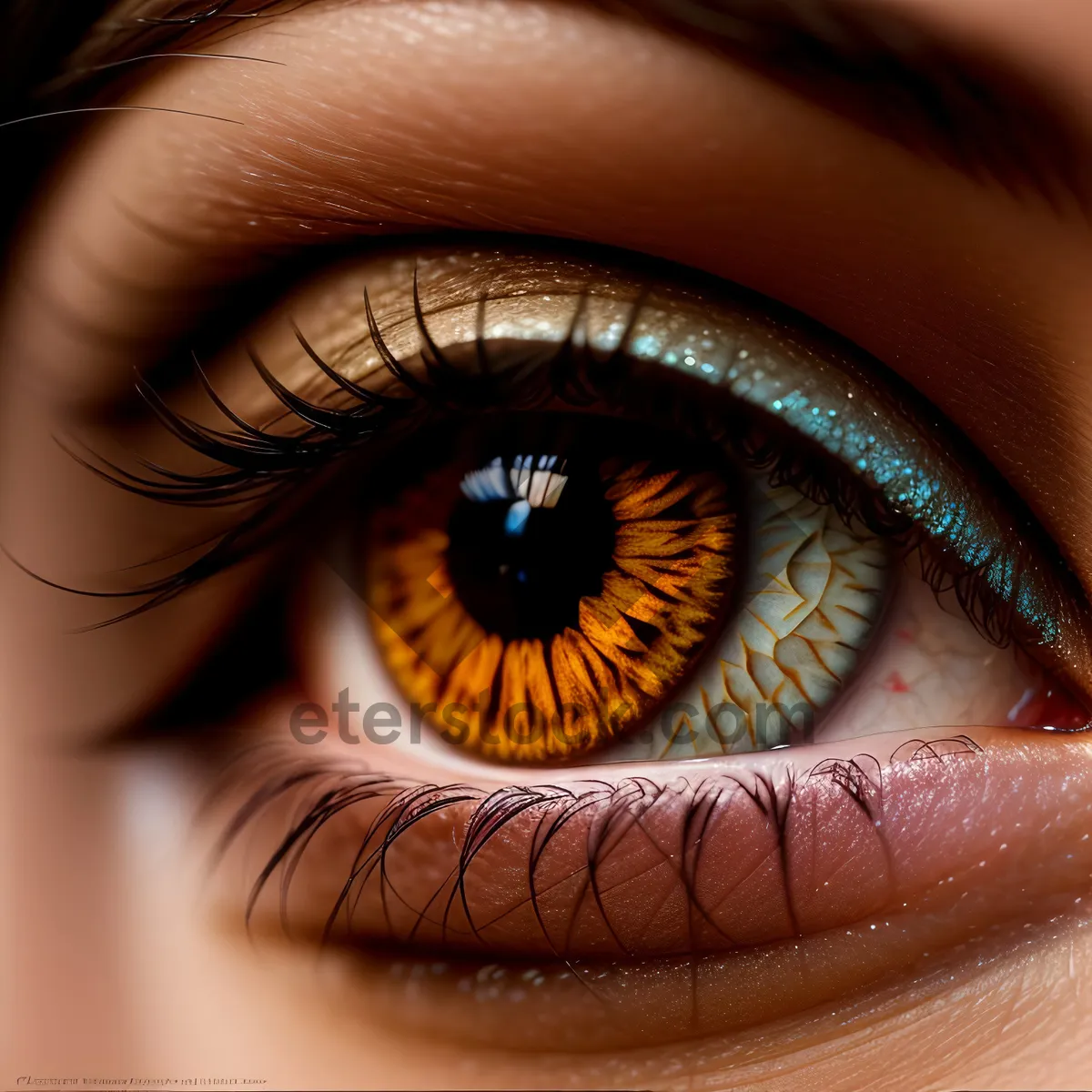 Picture of Sultry Glimpse: Captivating Eye Makeup Enhancing Natural Beauty