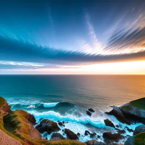 Serenity by the Sea: Tranquil Coastline with Turquoise Waves
