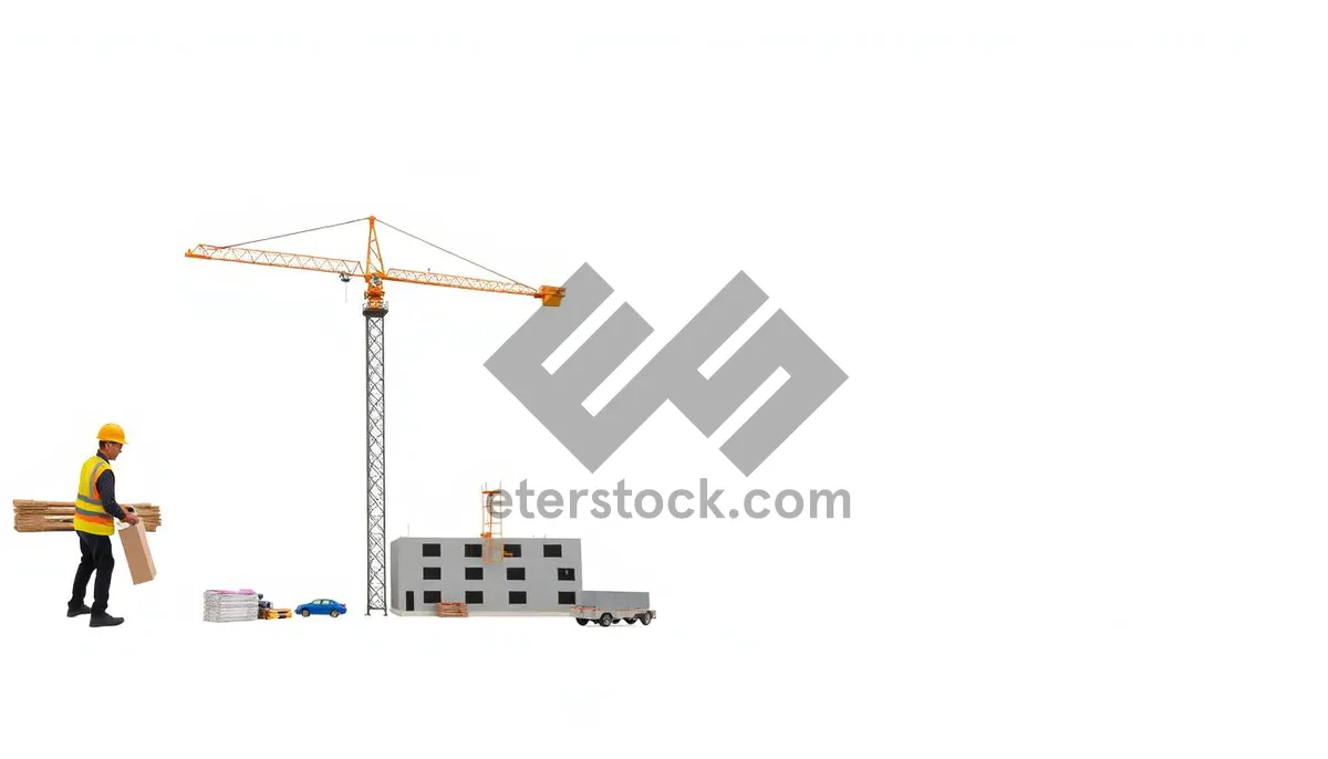 Picture of High-rise construction crane in urban city skyline.