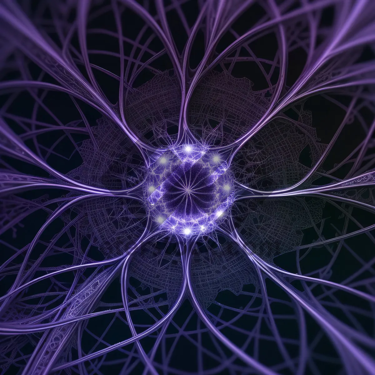 Picture of Fractal Light Burst - Futuristic Geometric Energy