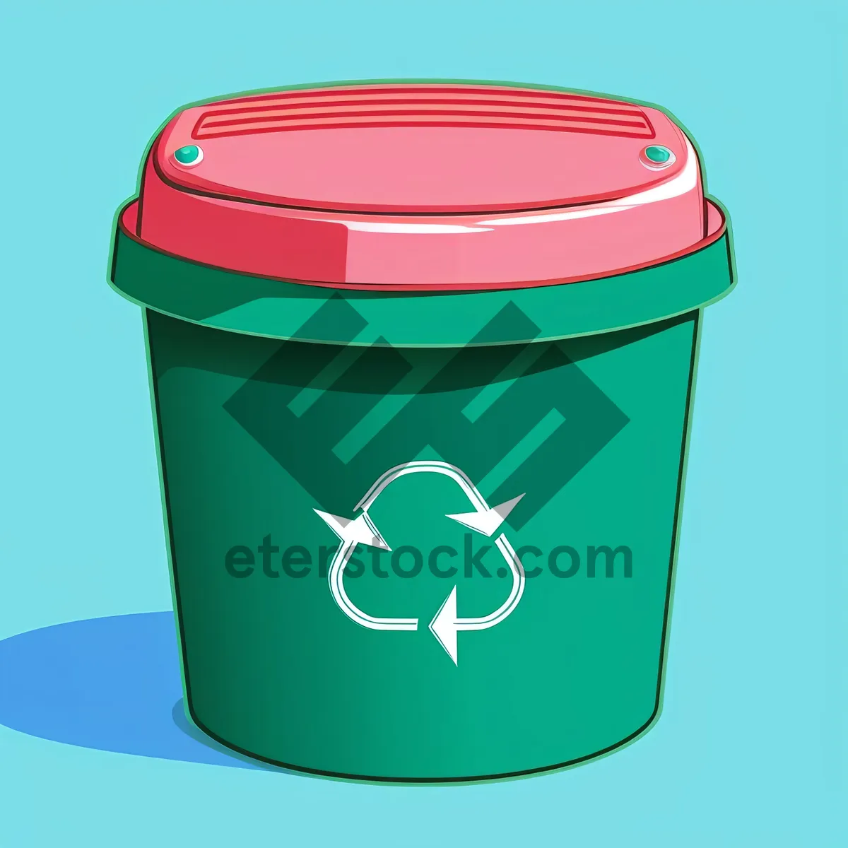 Picture of Colorful Plastic Bucket Container for Conserving