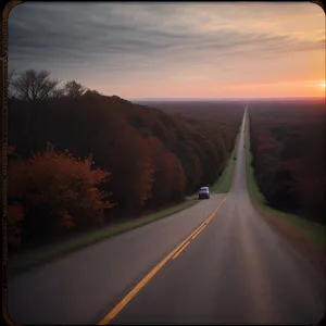 Skyline Speed: Asphalt Journey through Scenic Landscape