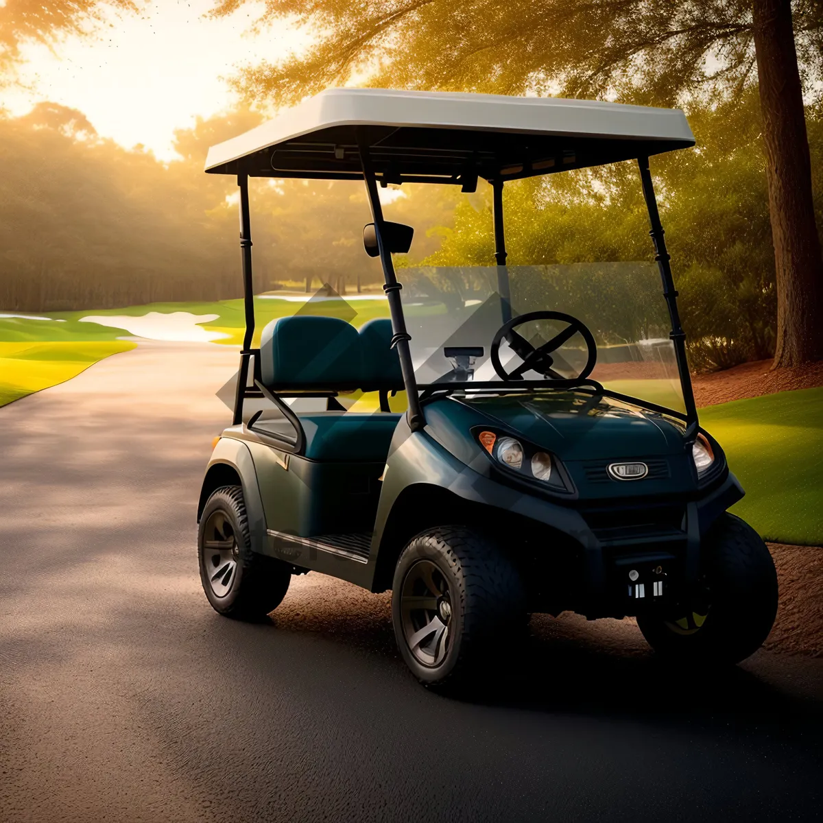 Picture of Golf Cart on the Green