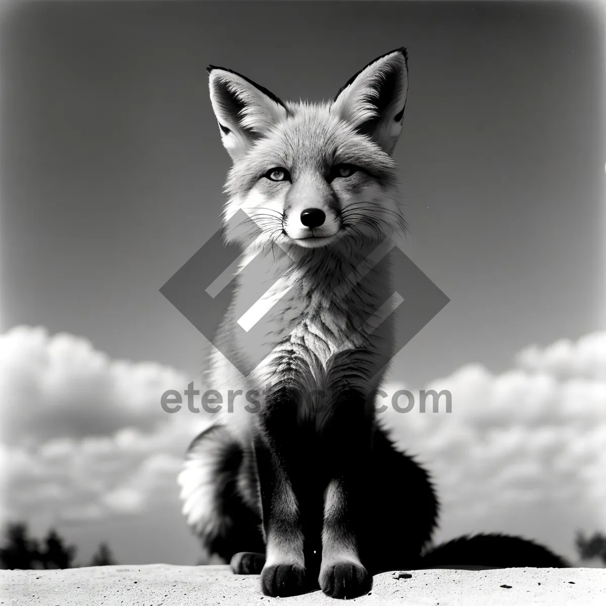 Picture of Curious Red Fox Feline Portrait