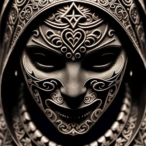 Mysterious Venetian Lady in Masked Masquerade