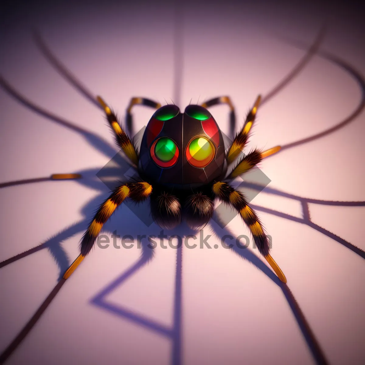 Picture of Barn Spider in Garden Captures Fly Amidst Virus Predation