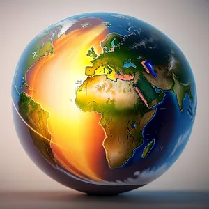 Global Egg: Earth Helmet on Map