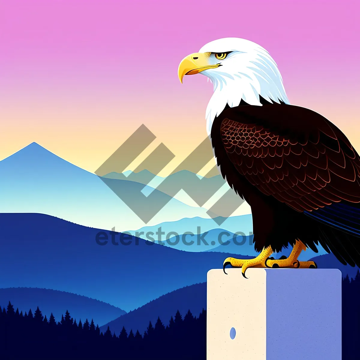 Picture of Graceful Hunter: Majestic Bald Eagle in Flight