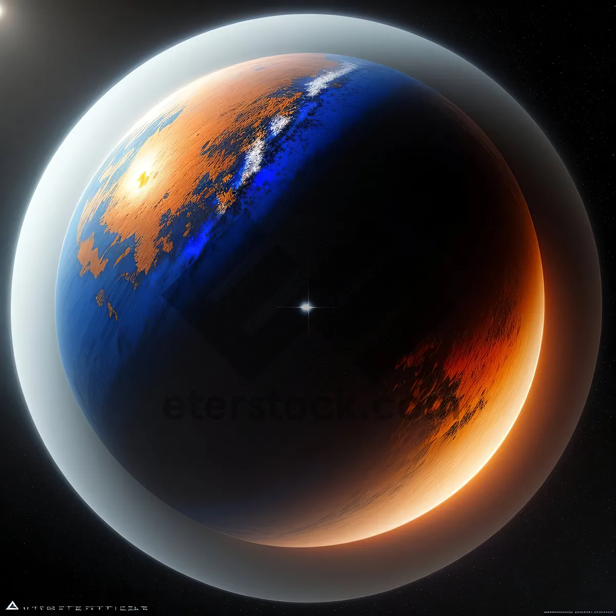 Picture of Celestial Sphere: Iconic Global Planet in Space