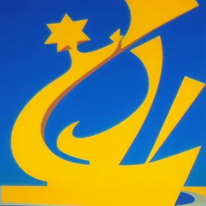 Abstract Graphic Design Symbol - Artistic Iconic Flag