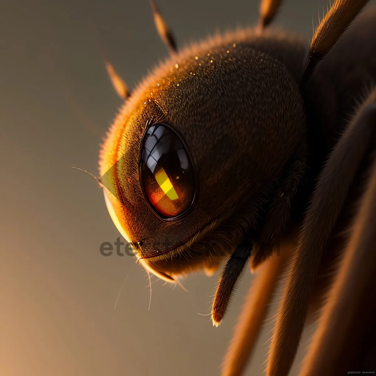 Picture of Close-up of Black Widow spider's mesmerizing eye