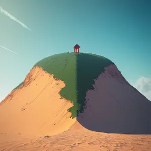 Scenic Sand Dunes Under Clear Sky