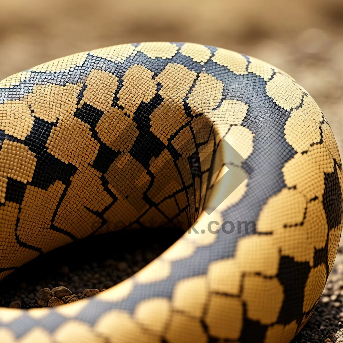 Picture of King Snake coiled around sports ball