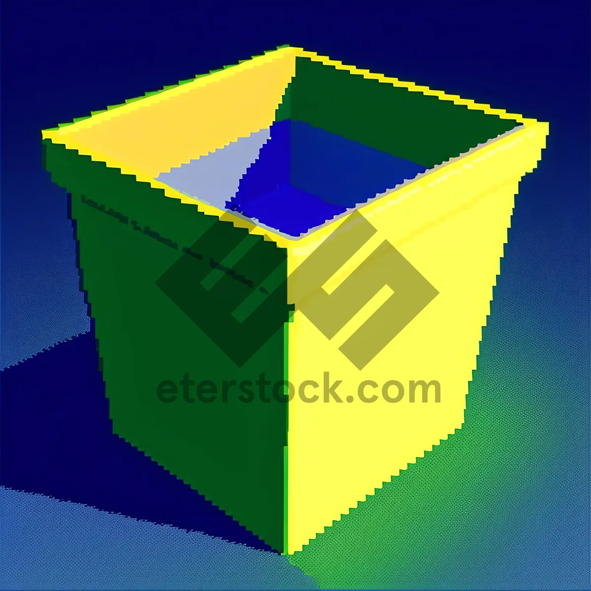 Picture of Square Home Box Icon 3D Container