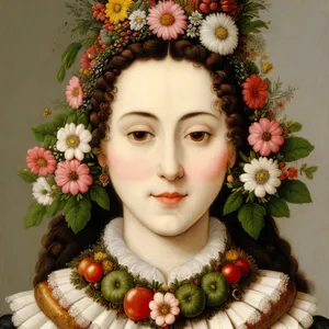 Gorgeous floral hair adornment for stunning portrait.