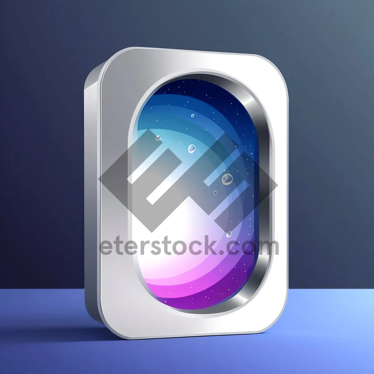 Picture of Modern Metallic Keyboard Button - Shiny Design Element