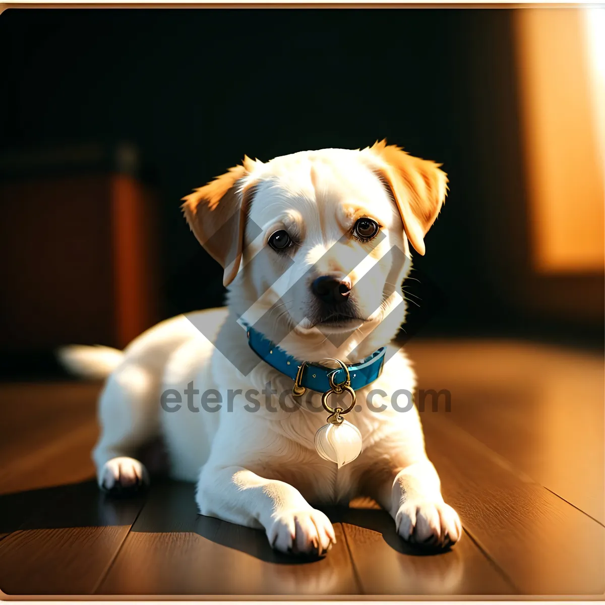 Picture of Cute Boxer Puppy Poses for Studio Portrait