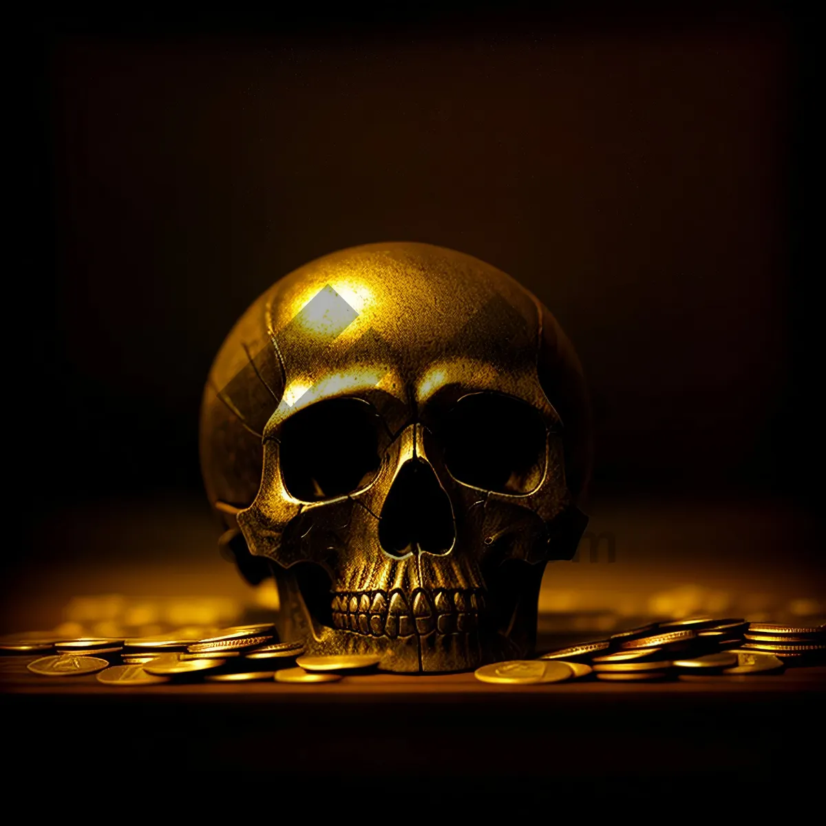 Picture of Spooky Pirate Skull with Deathly Stare