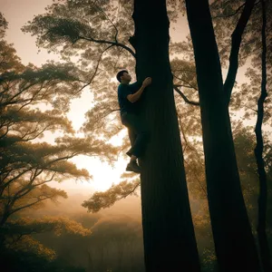 Gum Tree Forest in Majestic Landscape