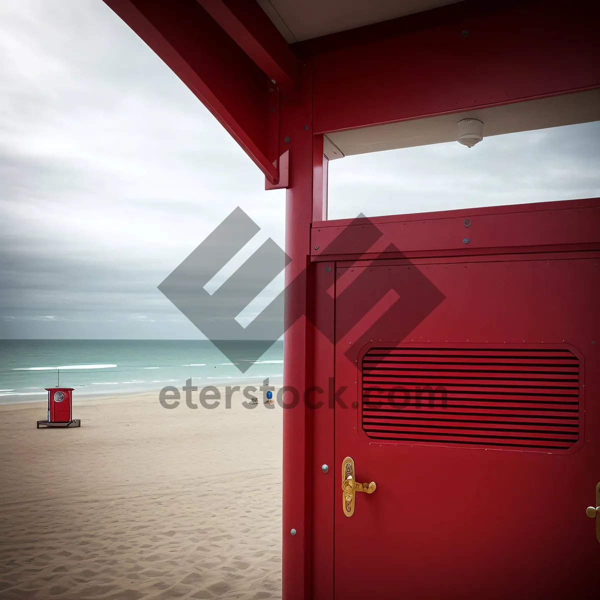 Picture of Column by the Sea - A Beachside Mailbox Amidst Oceanic Views