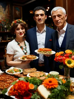 Happy couple enjoying a delicious restaurant meal